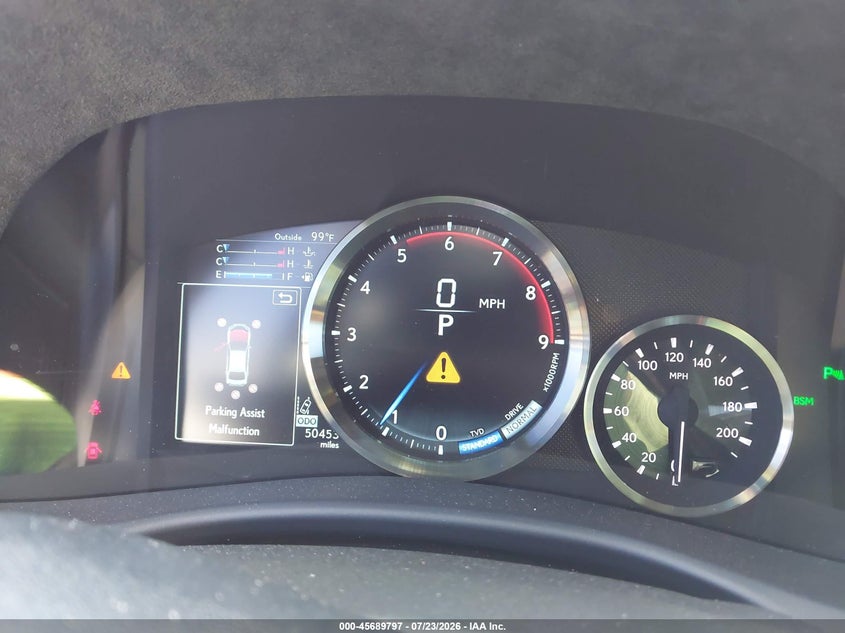 2017 Lexus Gs-f VIN JTHBP1BL3HA002167 IAAI salvage auction — FRONT & REAR, Wait Title, sold $18,900 on 2026-07-31 (photo 7)