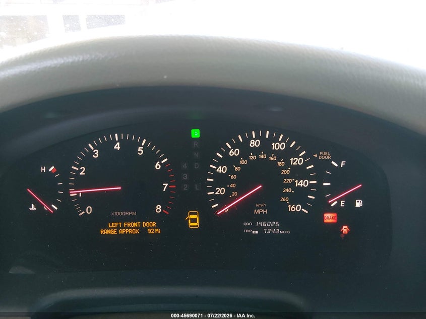 2003 Lexus Ls 430 VIN JTHBN30F030095193 IAAI salvage auction — SIDE, Salvage (Arizona), sold $800 on 2026-08-03 (photo 7)