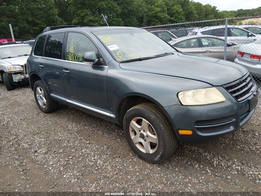 2005 Volkswagen Touareg VIN WVGBG77L65D018253 IAAI salvage auction — REAR END, Bill Of Sale (New York), sold $450 on 2026-08-04 (photo 1)