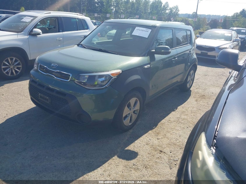 2014 Kia Soul VIN KNDJP3A58E7047853 IAAI salvage auction — NORMAL WEAR, Clear (Washington), sold $25 on 2026-07-29 (photo 2)