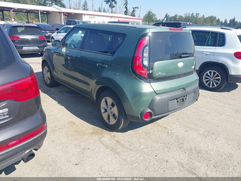 2014 Kia Soul VIN KNDJP3A58E7047853 IAAI salvage auction — NORMAL WEAR, Clear (Washington), sold $25 on 2026-07-29 (photo 3)
