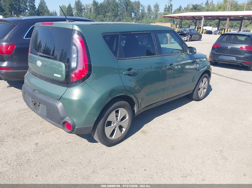 2014 Kia Soul VIN KNDJP3A58E7047853 IAAI salvage auction — NORMAL WEAR, Clear (Washington), sold $25 on 2026-07-29 (photo 4)