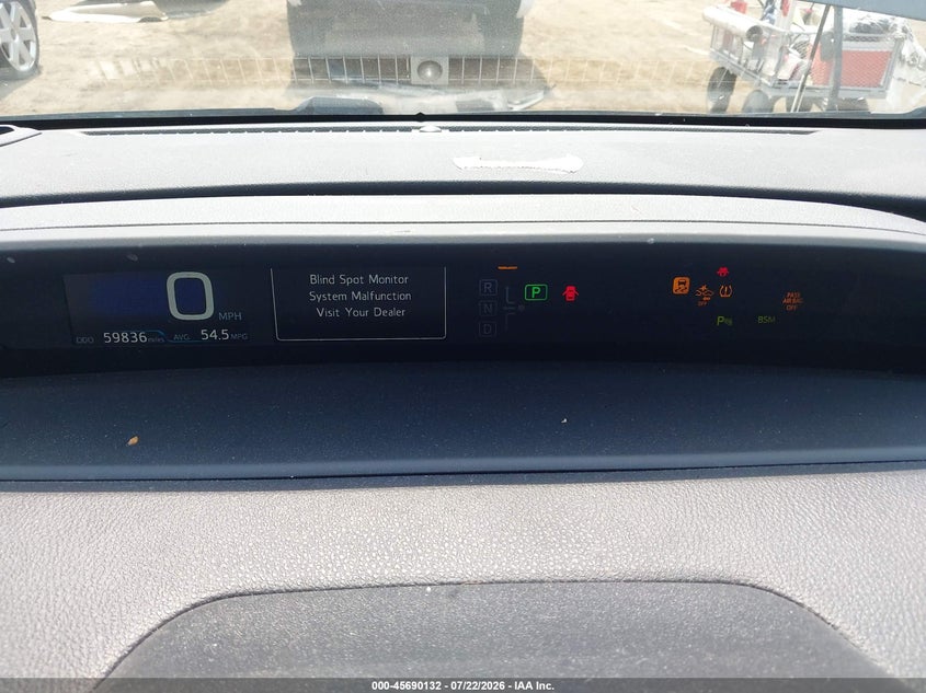 2019 Toyota Prius VIN JTDL9RFU1K3001032 IAAI salvage auction — REAR END, Bill Of Sale (Washington), sold $4,150 on 2026-07-31 (photo 7)