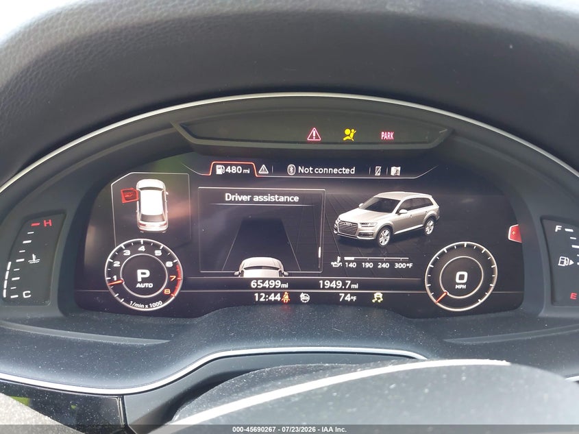 2018 Audi Q7 VIN WA1LAAF71JD047756 IAAI salvage auction — FRONT END, Salvage Title, sold $7,500 on 2026-08-26 (photo 7)