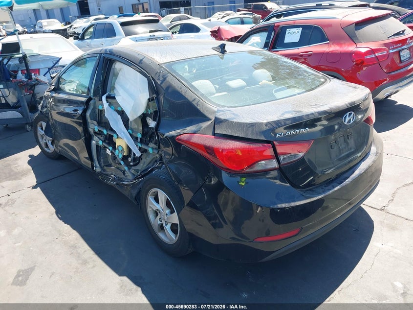 2014 Hyundai Elantra VIN 5NPDH4AE2EH539029 IAAI salvage auction — LEFT SIDE, Wait Title, sold $500 on 2026-08-22 (photo 3)