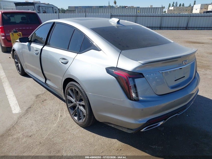 2025 Cadillac Ct5 VIN 1G6DP5RK6S0102133 IAAI salvage auction — RIGHT FRONT, Salvage Title, sold $9,300 on 2026-08-18 (photo 3)