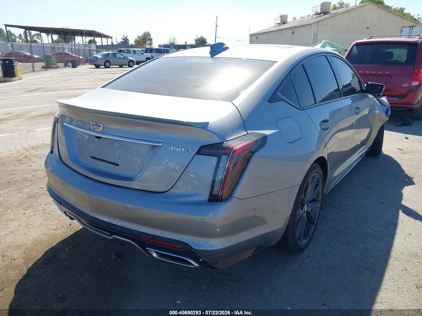 2025 Cadillac Ct5 VIN 1G6DP5RK6S0102133 IAAI salvage auction — RIGHT FRONT, Salvage Title, sold $9,300 on 2026-08-18 (photo 4)