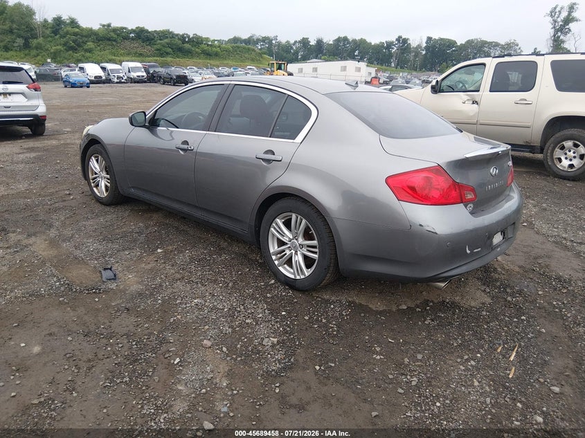 2013 Infiniti G VIN JN1CV6AR3DM769785 IAAI salvage auction — NORMAL WEAR, Clear (New Jersey), sold $2,650 on 2026-08-01 (photo 3)