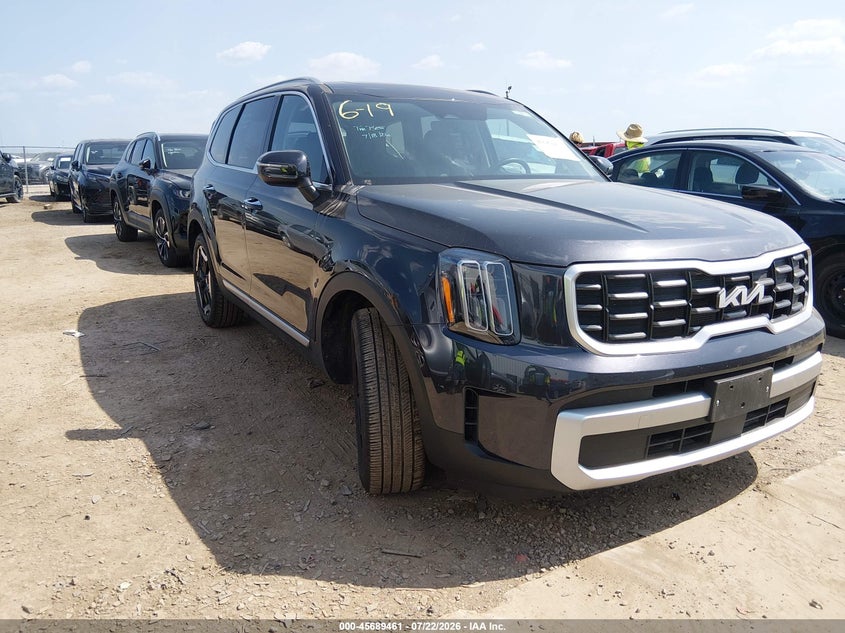 2025 Kia Telluride VIN 5XYP6DGCXSG683097 IAAI salvage auction — LEFT REAR, Salvage Title, sold $25 on 2026-07-28 (photo 1)