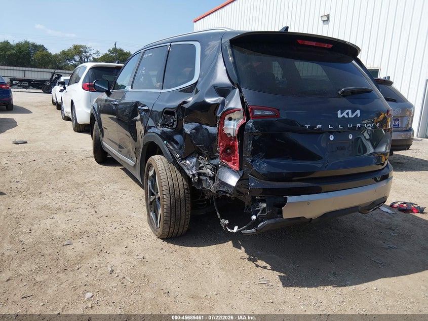2025 Kia Telluride VIN 5XYP6DGCXSG683097 IAAI salvage auction — LEFT REAR, Salvage Title, sold $25 on 2026-07-28 (photo 3)
