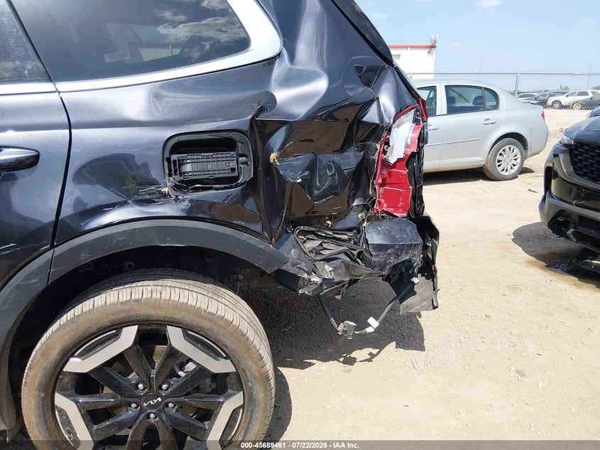 2025 Kia Telluride VIN 5XYP6DGCXSG683097 IAAI salvage auction — LEFT REAR, Salvage Title, sold $25 on 2026-07-28 (photo 6)