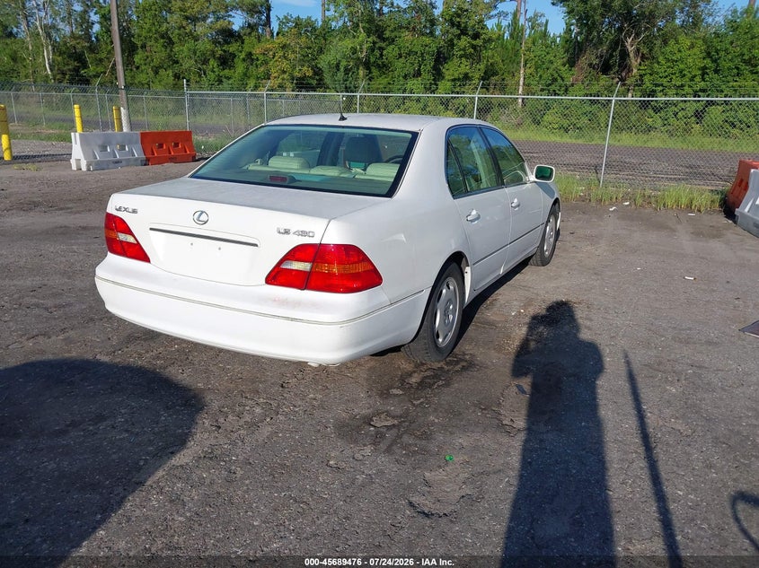 2001 Lexus Ls 430 VIN JTHBN30F310043926 IAAI salvage auction — NORMAL WEAR, Clear (Florida), sold $300 on 2026-07-28 (photo 4)