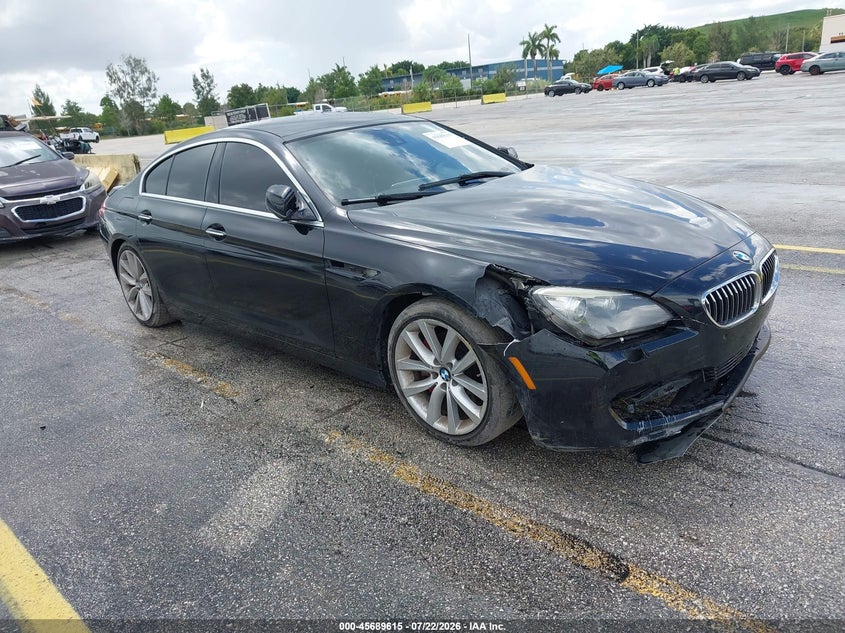 2013 BMW 6 series VIN WBA6A0C56DDF14321 IAAI salvage auction — NORMAL WEAR, Salvage (Florida), sold $700 on 2026-08-20 (photo 1)