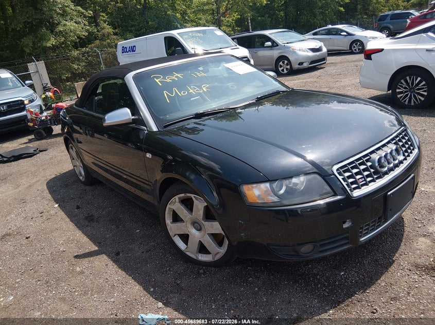2005 Audi S4 VIN WUARL48H65K900481 IAAI salvage auction — NORMAL WEAR, Clear (Virginia), sold $125 on 2026-07-29 (photo 1)