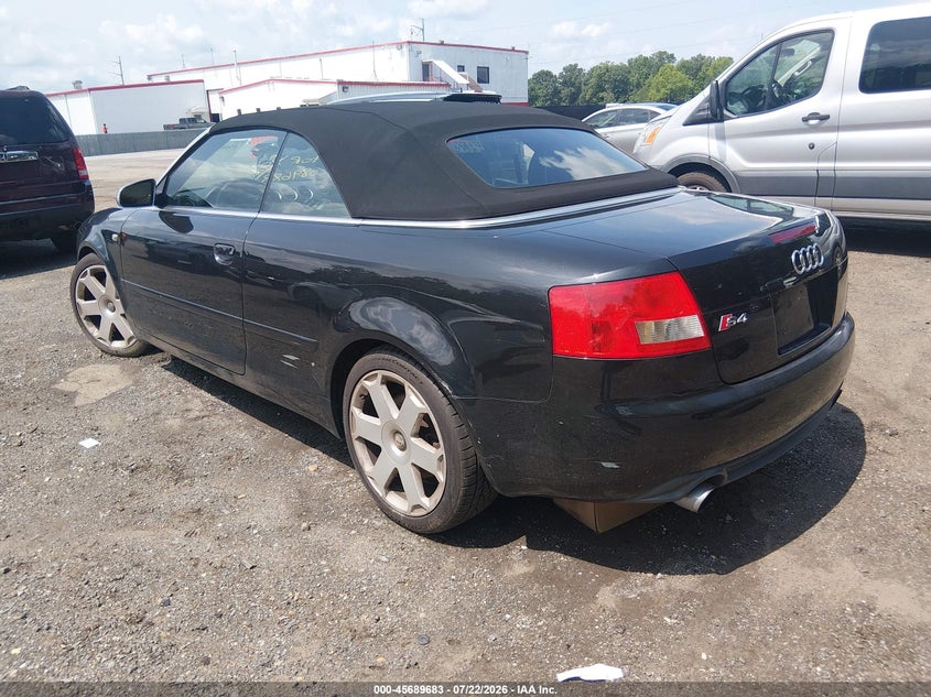 2005 Audi S4 VIN WUARL48H65K900481 IAAI salvage auction — NORMAL WEAR, Clear (Virginia), sold $125 on 2026-07-29 (photo 3)