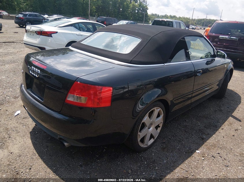 2005 Audi S4 VIN WUARL48H65K900481 IAAI salvage auction — NORMAL WEAR, Clear (Virginia), sold $125 on 2026-07-29 (photo 4)