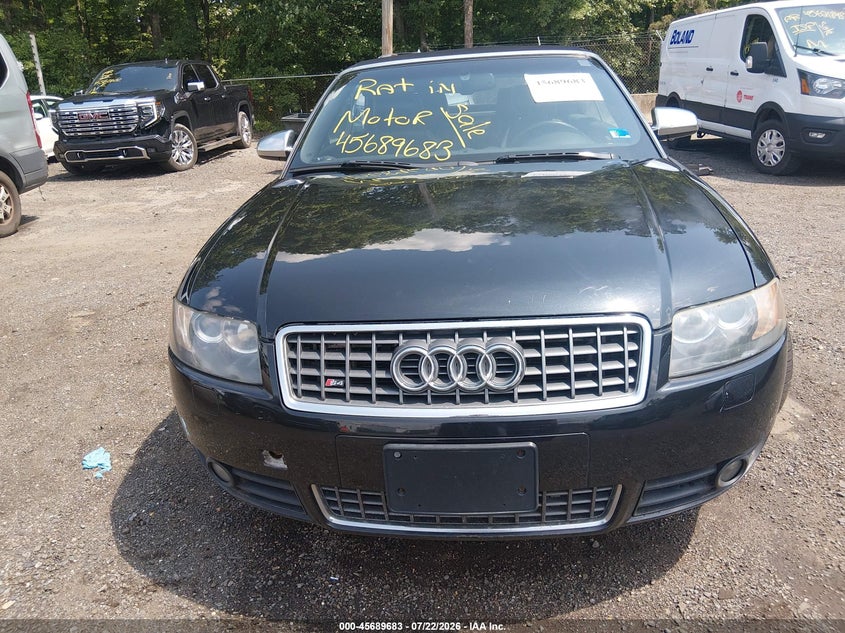 2005 Audi S4 VIN WUARL48H65K900481 IAAI salvage auction — NORMAL WEAR, Clear (Virginia), sold $125 on 2026-07-29 (photo 6)