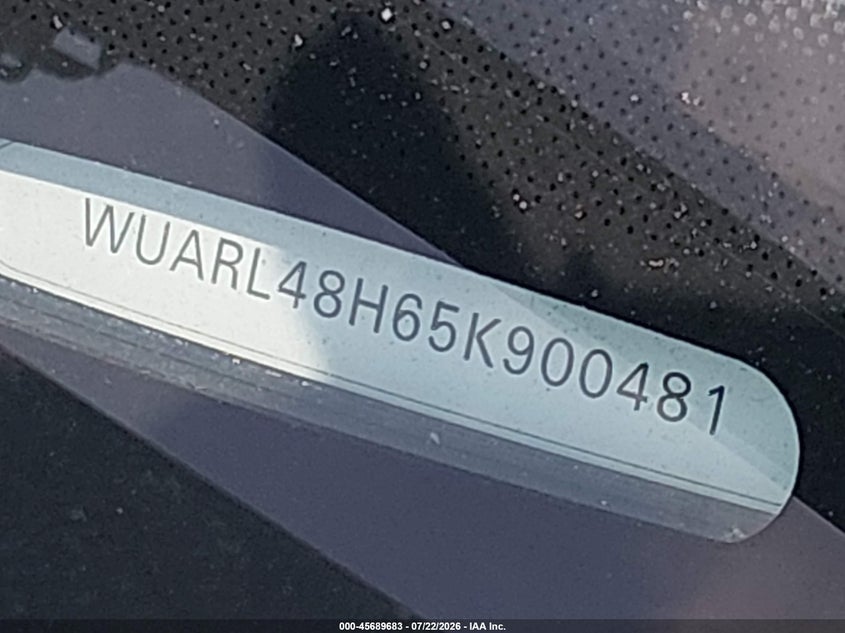2005 Audi S4 VIN WUARL48H65K900481 IAAI salvage auction — NORMAL WEAR, Clear (Virginia), sold $125 on 2026-07-29 (photo 9)