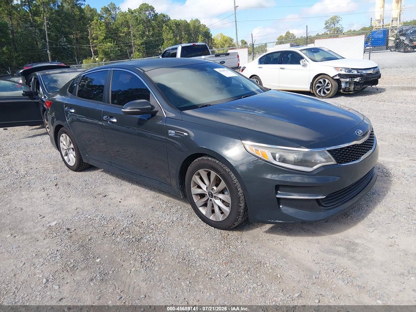2016 Kia Optima VIN 5XXGT4L33GG049060 IAAI salvage auction — NORMAL WEAR, Clear (Alabama), sold $675 on 2026-07-31 (photo 1)