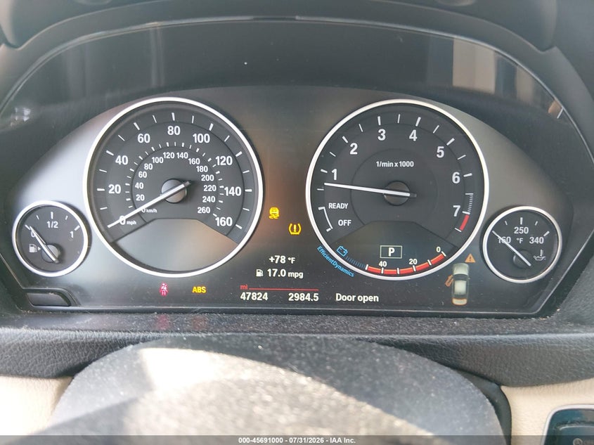 2017 BMW 3 series VIN WBA8E1G33HNU18073 IAAI salvage auction — NORMAL WEAR, Repossession Paperwork (Georgia), sold $7,350 on 2026-08-19 (photo 7)