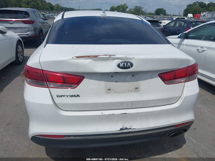 2017 Kia Optima VIN 5XXGT4L35HG154202 IAAI salvage auction — NORMAL WEAR, Salvage Title, sold $25 on 2026-07-27 (photo 6)