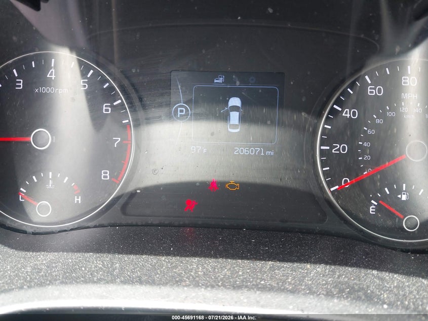 2017 Kia Optima VIN 5XXGT4L35HG154202 IAAI salvage auction — NORMAL WEAR, Salvage Title, sold $25 on 2026-07-27 (photo 7)