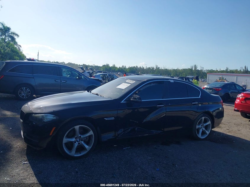 2014 BMW 5er VIN WBA5A7C53ED613908 IAAI salvage auction — LEFT SIDE, Rebuildable (Florida), sold $1,100 on 2026-08-17 (photo 6)
