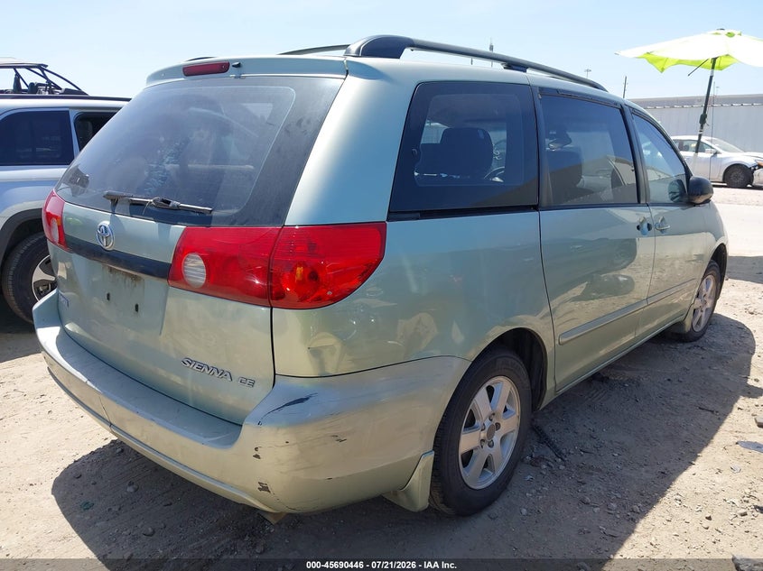2006 Toyota Sienna VIN 5TDZA23C26S465763 IAAI salvage auction — NORMAL WEAR, Original (Texas), sold $800 on 2026-07-30 (photo 4)