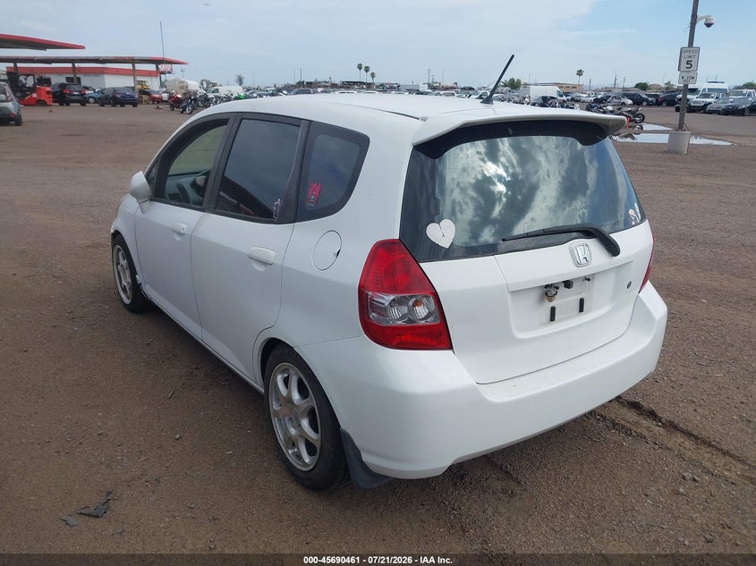 2007 Honda Fit VIN JHMGD37487S061607 IAAI salvage auction — NORMAL WEAR, Clear-Dealer Only (Arizona), sold $25 on 2026-07-28 (photo 3)