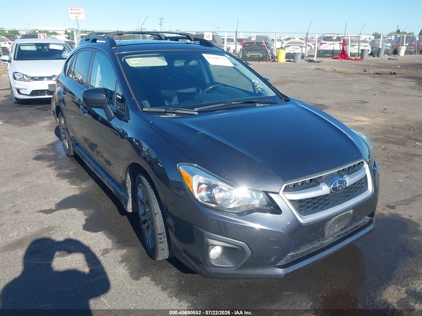 2013 Subaru Impreza VIN JF1GPAL63D1893416 IAAI salvage auction — REAR END, Salvage (California), sold $2,000 on 2026-08-01 (photo 1)