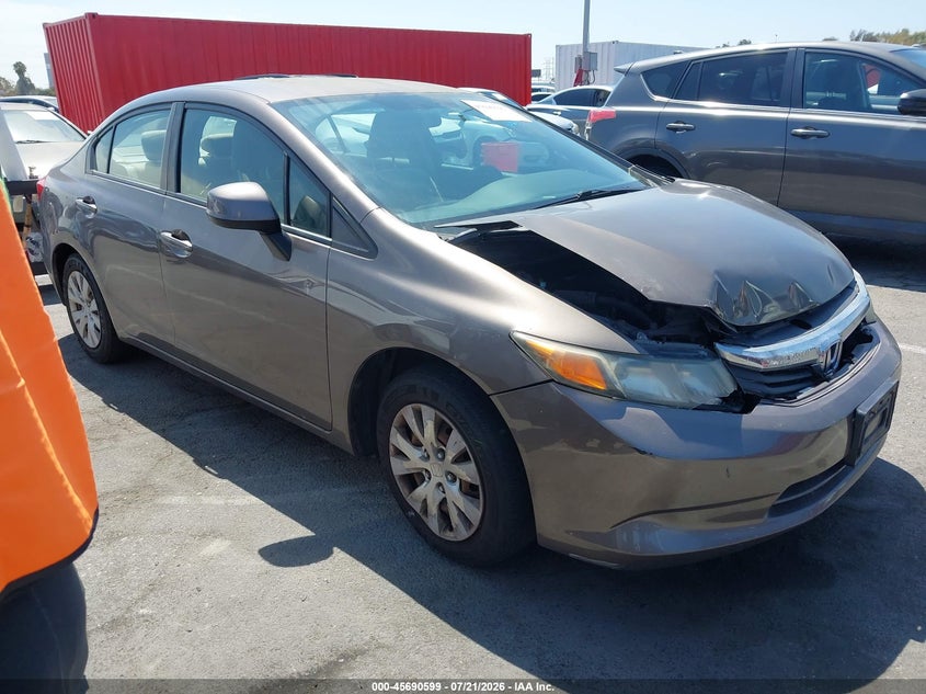 2012 Honda Civic VIN 2HGFB2F53CH548353 IAAI salvage auction — NORMAL WEAR, Clear - Dealer Only (California), sold $25 on 2026-07-24 (photo 1)