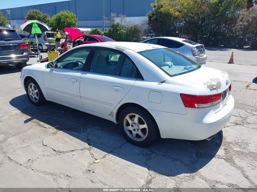2006 Hyundai Sonata VIN 5NPEU46F16H113643 IAAI salvage auction — NORMAL WEAR, Clear - Dealer Only (California), sold $550 on 2026-08-01 (photo 3)