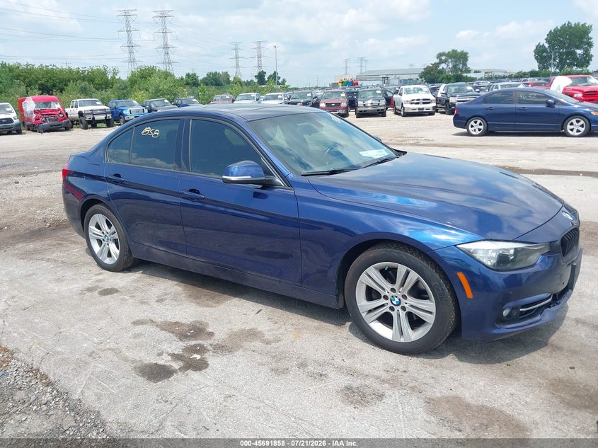 2016 BMW 3er VIN WBA8E3G57GNT78057 IAAI salvage auction — NORMAL WEAR, Salvage Title, sold $25 on 2026-07-29 (photo 1)
