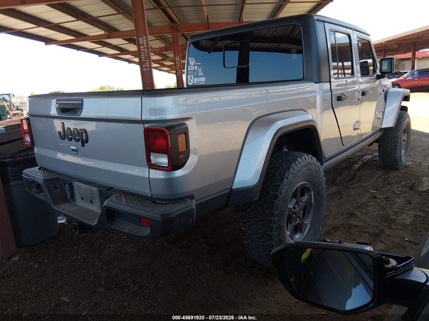2020 Jeep Gladiator VIN 1C6HJTAG0LL212694 IAAI salvage auction — UNKNOWN, Wait Title, sold $15,800 on 2026-09-01 (photo 4)
