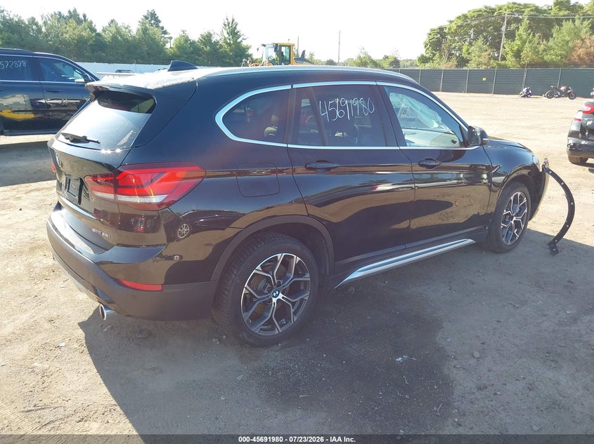 2021 BMW X1 VIN WBXJG7C02M5T74349 IAAI salvage auction — FRONT END, Salvage (Indiana), sold $4,350 on 2026-09-07 (photo 4)