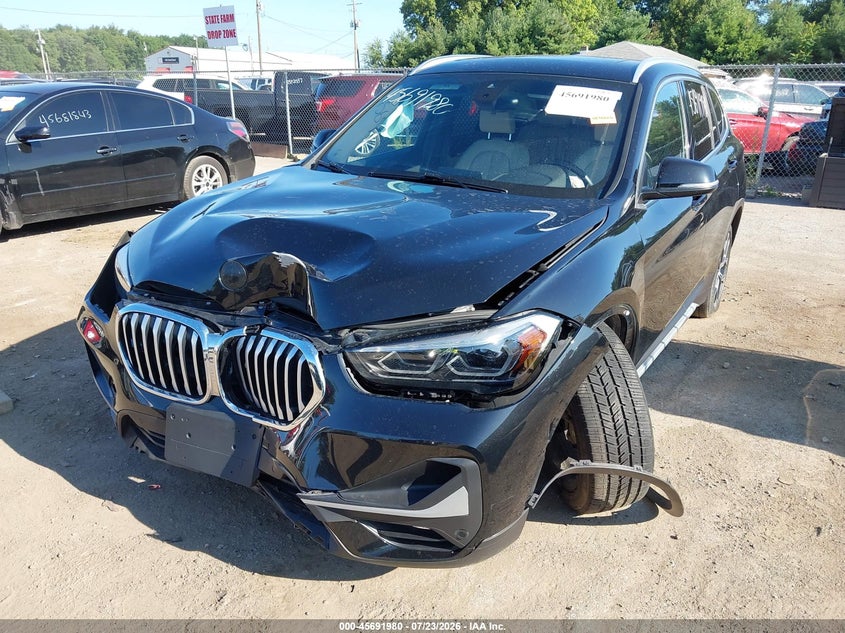 2021 BMW X1 VIN WBXJG7C02M5T74349 IAAI salvage auction — FRONT END, Salvage (Indiana), sold $4,350 on 2026-09-07 (photo 6)