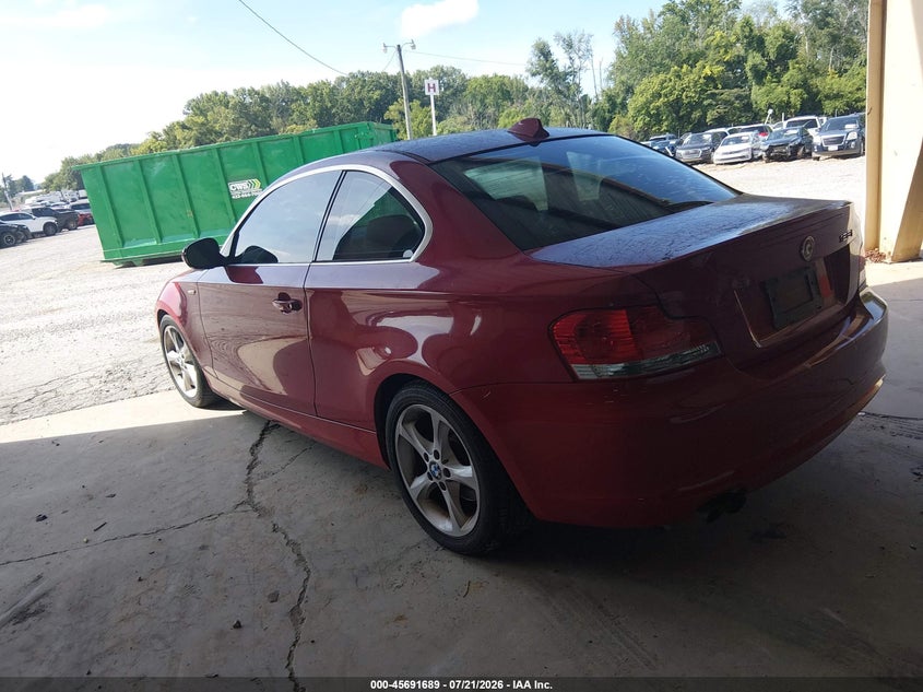 2011 BMW 1 series VIN WBAUP7C52BVK78415 IAAI salvage auction — NORMAL WEAR, Clear (Indiana), sold $2,075 on 2026-08-03 (photo 3)