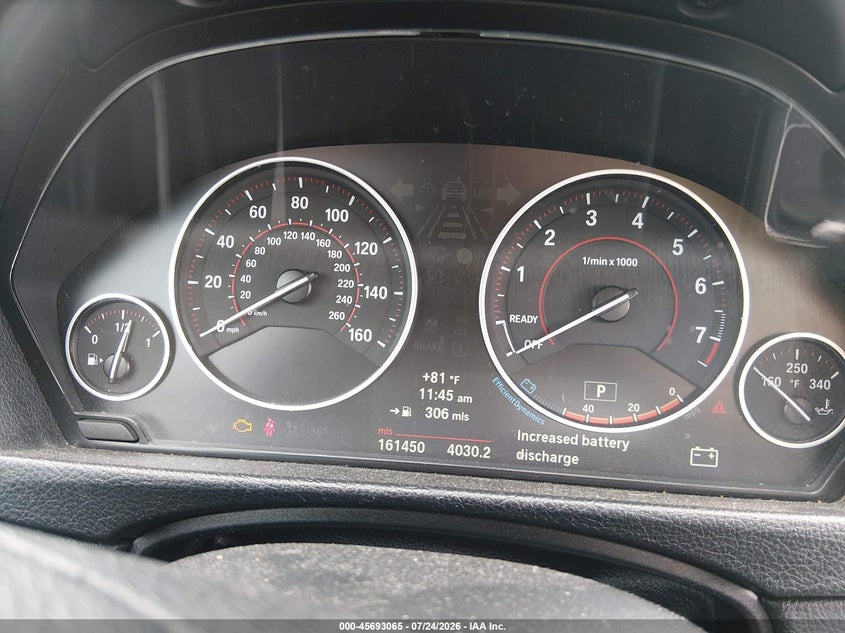 2012 BMW 3er VIN WBA3A5C52CF347763 IAAI salvage auction — NORMAL WEAR, Salvage Title, sold $400 on 2026-08-12 (photo 7)