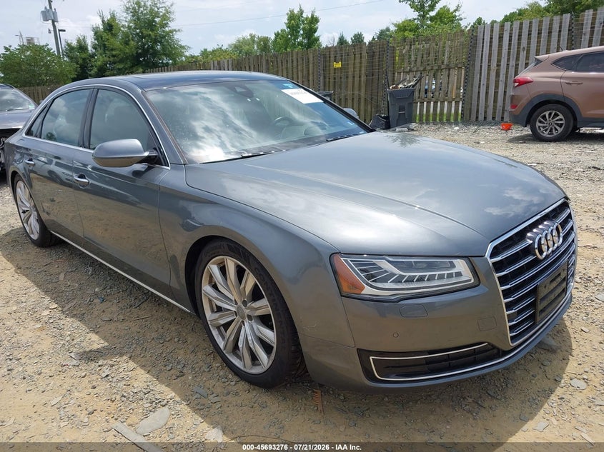 2016 Audi A8 VIN WAU34AFD2GN010752 IAAI salvage auction — NORMAL WEAR, Clear (Virginia), sold $1,050 on 2026-07-27 (photo 1)