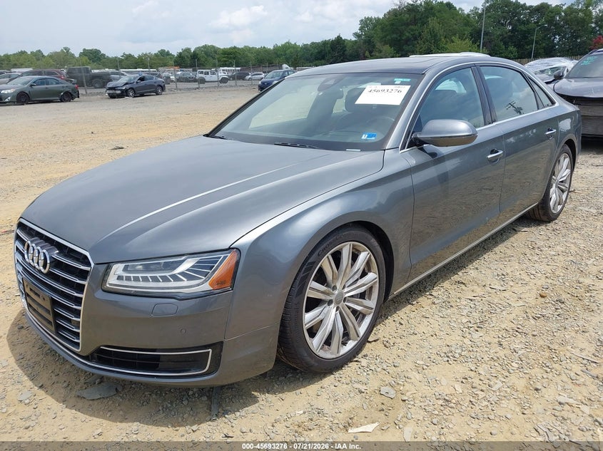 2016 Audi A8 VIN WAU34AFD2GN010752 IAAI salvage auction — NORMAL WEAR, Clear (Virginia), sold $1,050 on 2026-07-27 (photo 2)