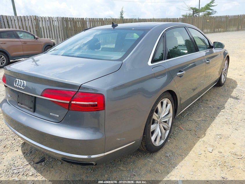 2016 Audi A8 VIN WAU34AFD2GN010752 IAAI salvage auction — NORMAL WEAR, Clear (Virginia), sold $1,050 on 2026-07-27 (photo 4)