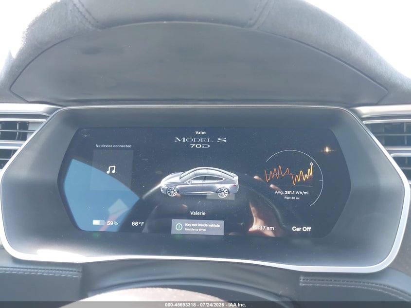 2016 Tesla Model s VIN 5YJSA1E21GF133917 IAAI salvage auction — FRONT END, Salvage Title, sold $4,125 on 2026-10-12 (photo 7)