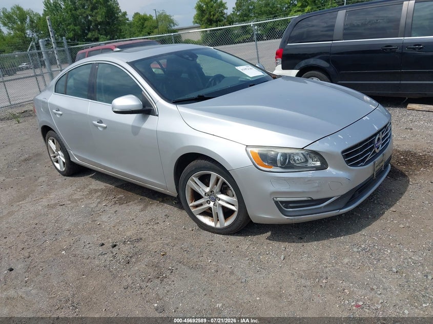 2015 Volvo S60 VIN YV140MFB1F2316158 IAAI salvage auction — NORMAL WEAR, Salvage Title, sold $550 on 2026-08-07 (photo 1)