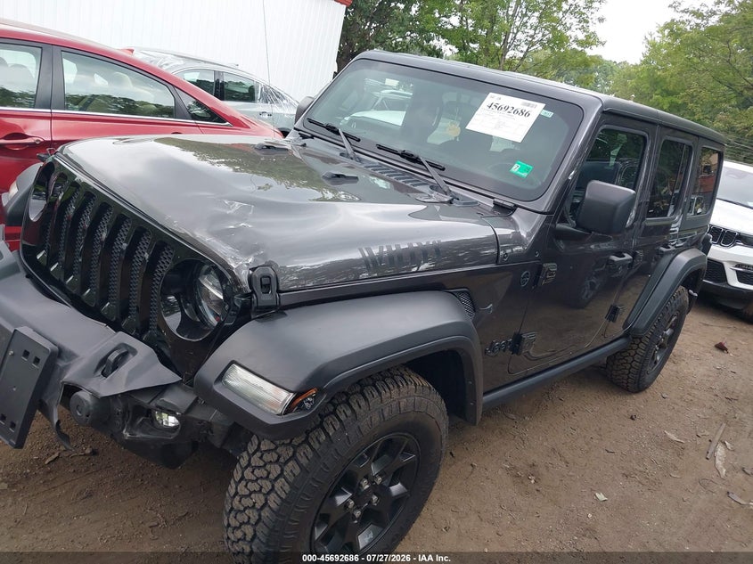 2021 Jeep Wrangler / VIN 1C4HJXDN3MW521926 IAAI salvage auction — FRONT END, Salvage (Virginia), sold $7,300 on 2026-08-24 (photo 2)