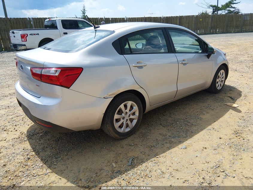 2012 Kia Rio VIN KNADM4A32C6058325 IAAI salvage auction — NORMAL WEAR, Clear (Virginia), sold $25 on 2026-07-27 (photo 4)