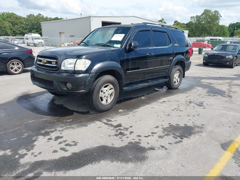 2001 Toyota Sequoia VIN 5TDZT38A11S033181 IAAI salvage auction — NORMAL WEAR, Clear (Georgia), sold $25 on 2026-07-29 (photo 2)
