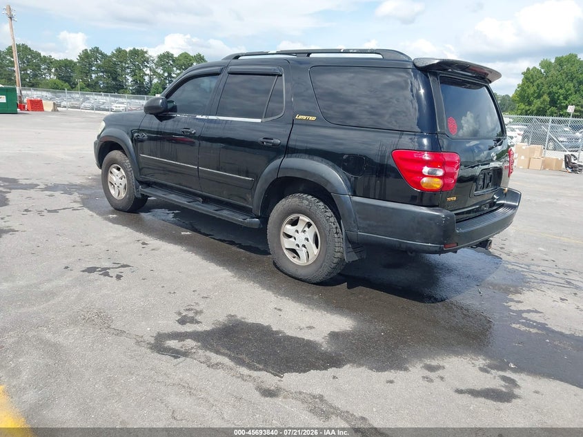 2001 Toyota Sequoia VIN 5TDZT38A11S033181 IAAI salvage auction — NORMAL WEAR, Clear (Georgia), sold $25 on 2026-07-29 (photo 3)