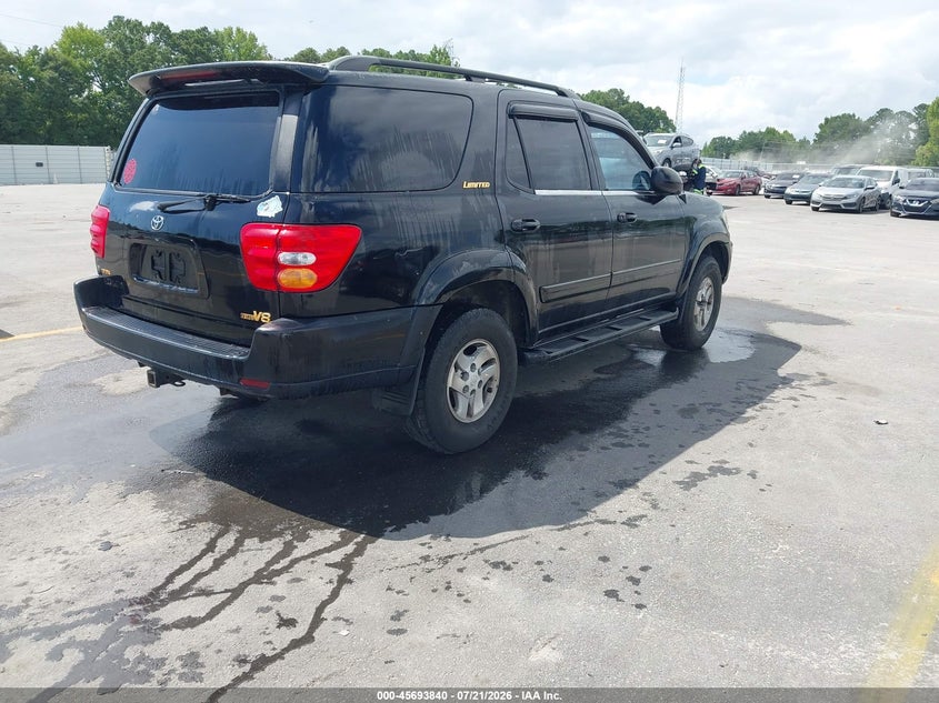 2001 Toyota Sequoia VIN 5TDZT38A11S033181 IAAI salvage auction — NORMAL WEAR, Clear (Georgia), sold $25 on 2026-07-29 (photo 4)