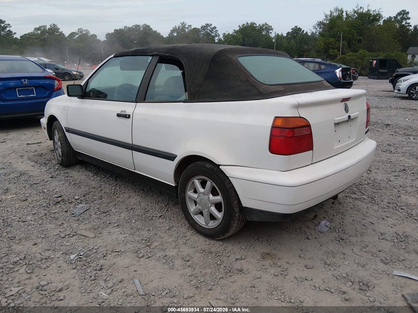 1995 Volkswagen Cabrio VIN WVWBB81E2SK025307 IAAI salvage auction — NORMAL WEAR, Clear (South Carolina), sold $225 on 2026-08-04 (photo 3)