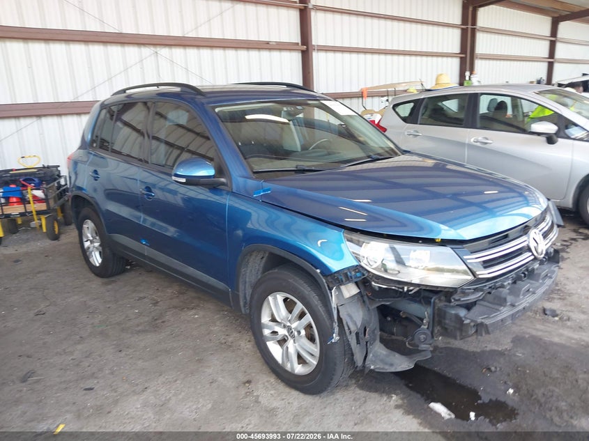 2017 Volkswagen Tiguan VIN WVGAV7AX3HW510969 IAAI salvage auction — FRONT & REAR, Wait Title, sold $1,350 on 2026-08-15 (photo 1)